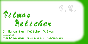 vilmos melicher business card